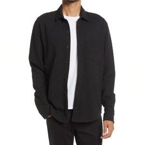 Vince Quilted Double Knit Shirt Jacket